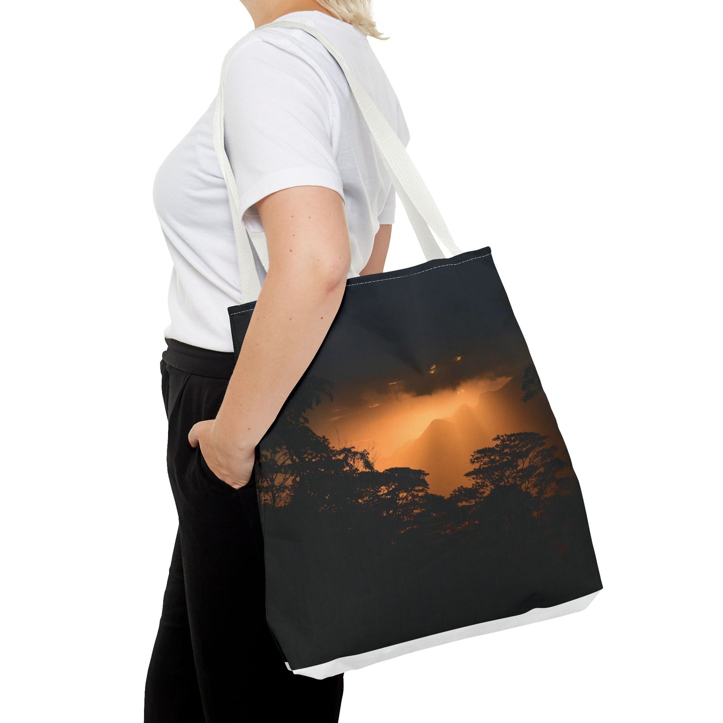 Sunset Serenity Canvas Tote, Eco Friendly Nature Bag for Travel, Beach & Everyday Style