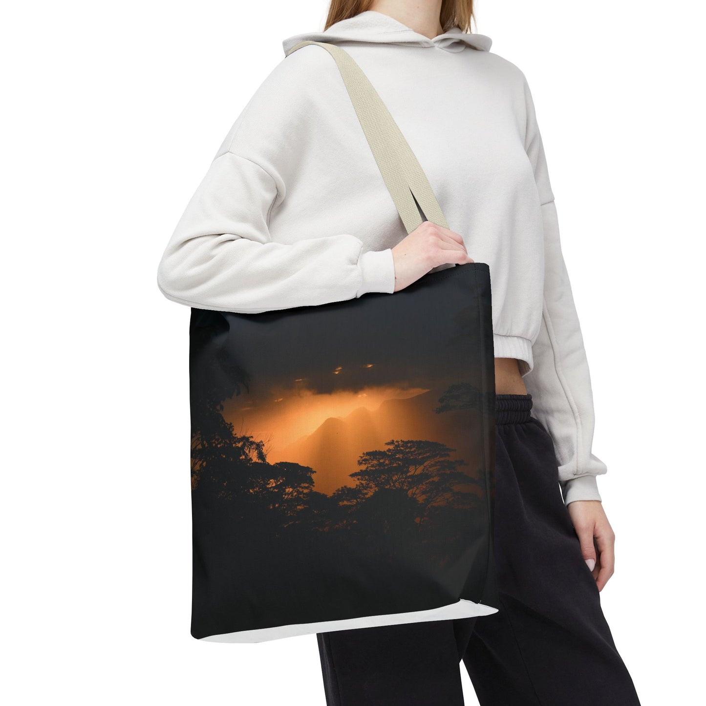 Sunset Serenity Canvas Tote, Eco Friendly Nature Bag for Travel, Beach & Everyday Style