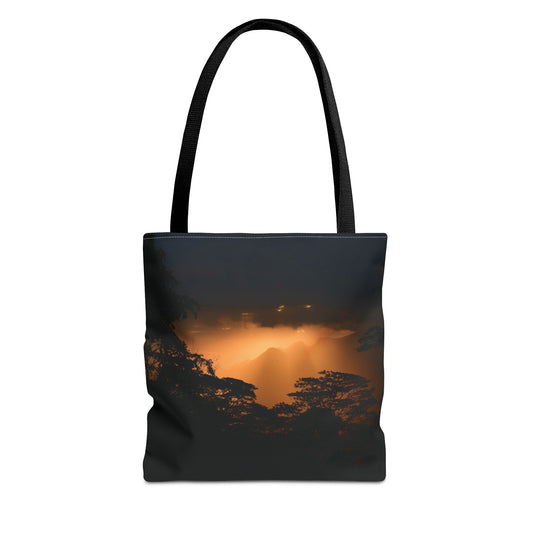 Sunset Serenity Canvas Tote, Eco Friendly Nature Bag for Travel, Beach & Everyday Style