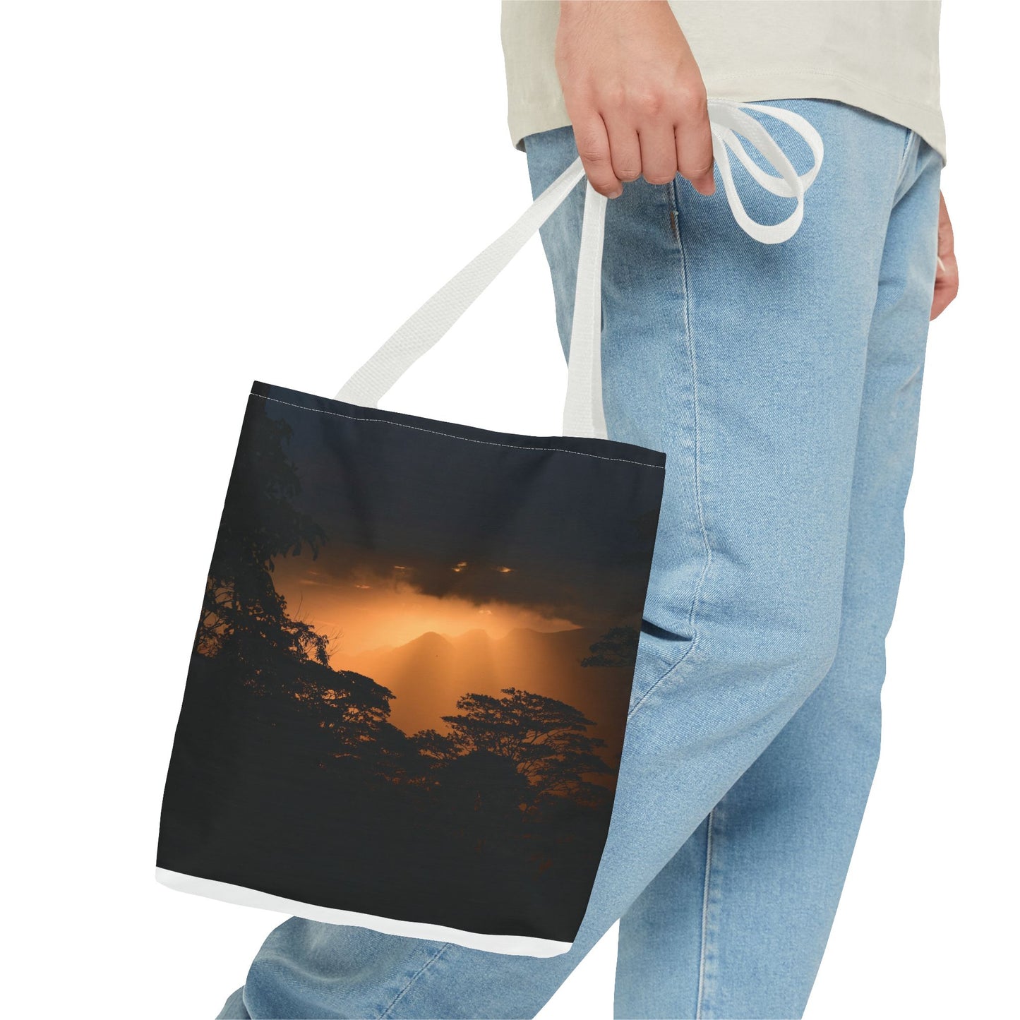Sunset Serenity Canvas Tote, Eco Friendly Nature Bag for Travel, Beach & Everyday Style