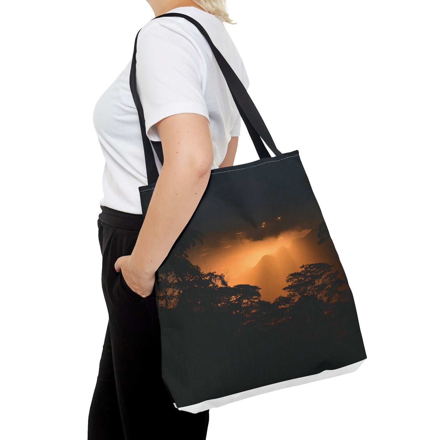 Sunset Serenity Canvas Tote, Eco Friendly Nature Bag for Travel, Beach & Everyday Style
