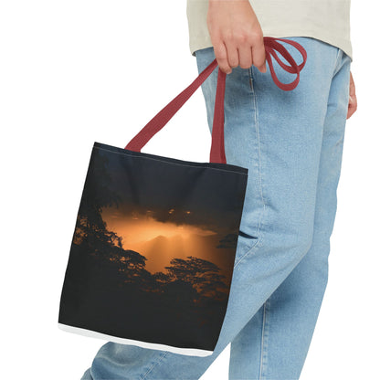 Sunset Serenity Canvas Tote, Eco Friendly Nature Bag for Travel, Beach & Everyday Style
