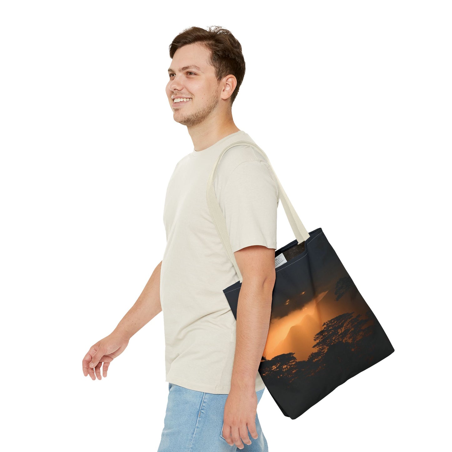 Sunset Serenity Canvas Tote, Eco Friendly Nature Bag for Travel, Beach & Everyday Style