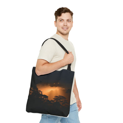 Sunset Serenity Canvas Tote, Eco Friendly Nature Bag for Travel, Beach & Everyday Style