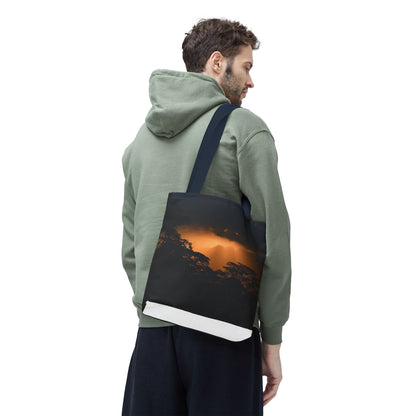 Sunset Serenity Canvas Tote, Eco Friendly Nature Bag for Travel, Beach & Everyday Style