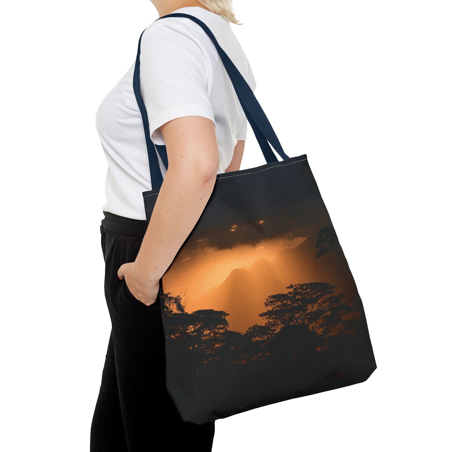 Sunset Serenity Canvas Tote, Eco Friendly Nature Bag for Travel, Beach & Everyday Style