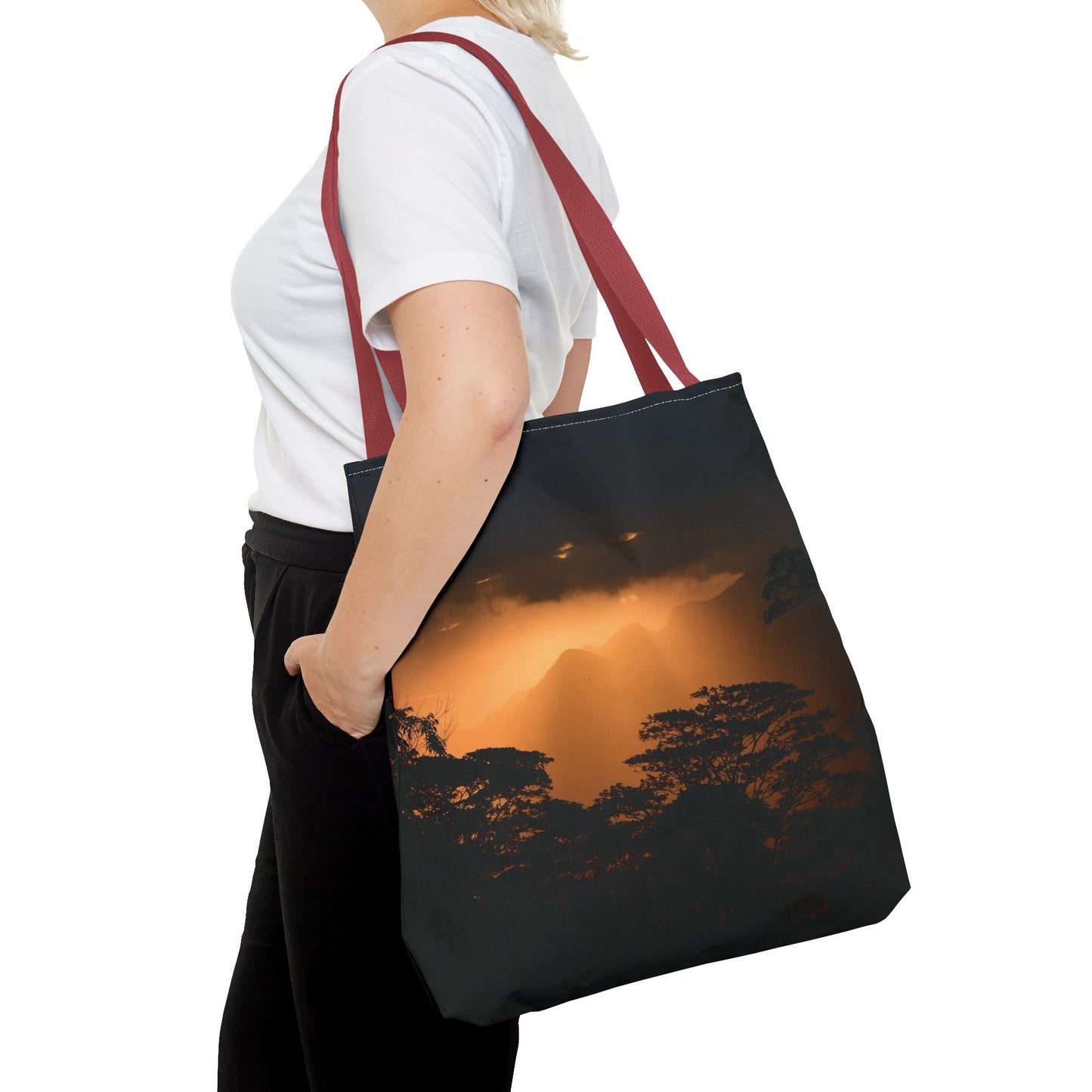 Sunset Serenity Canvas Tote, Eco Friendly Nature Bag for Travel, Beach & Everyday Style