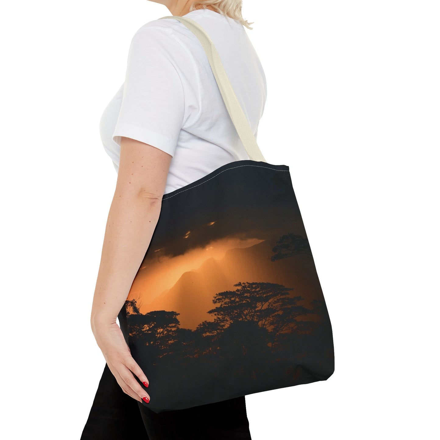Sunset Serenity Canvas Tote, Eco Friendly Nature Bag for Travel, Beach & Everyday Style