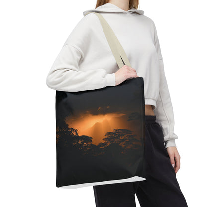 Sunset Serenity Canvas Tote, Eco Friendly Nature Bag for Travel, Beach & Everyday Style