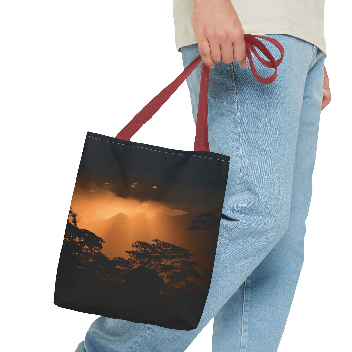 Sunset Serenity Canvas Tote, Eco Friendly Nature Bag for Travel, Beach & Everyday Style