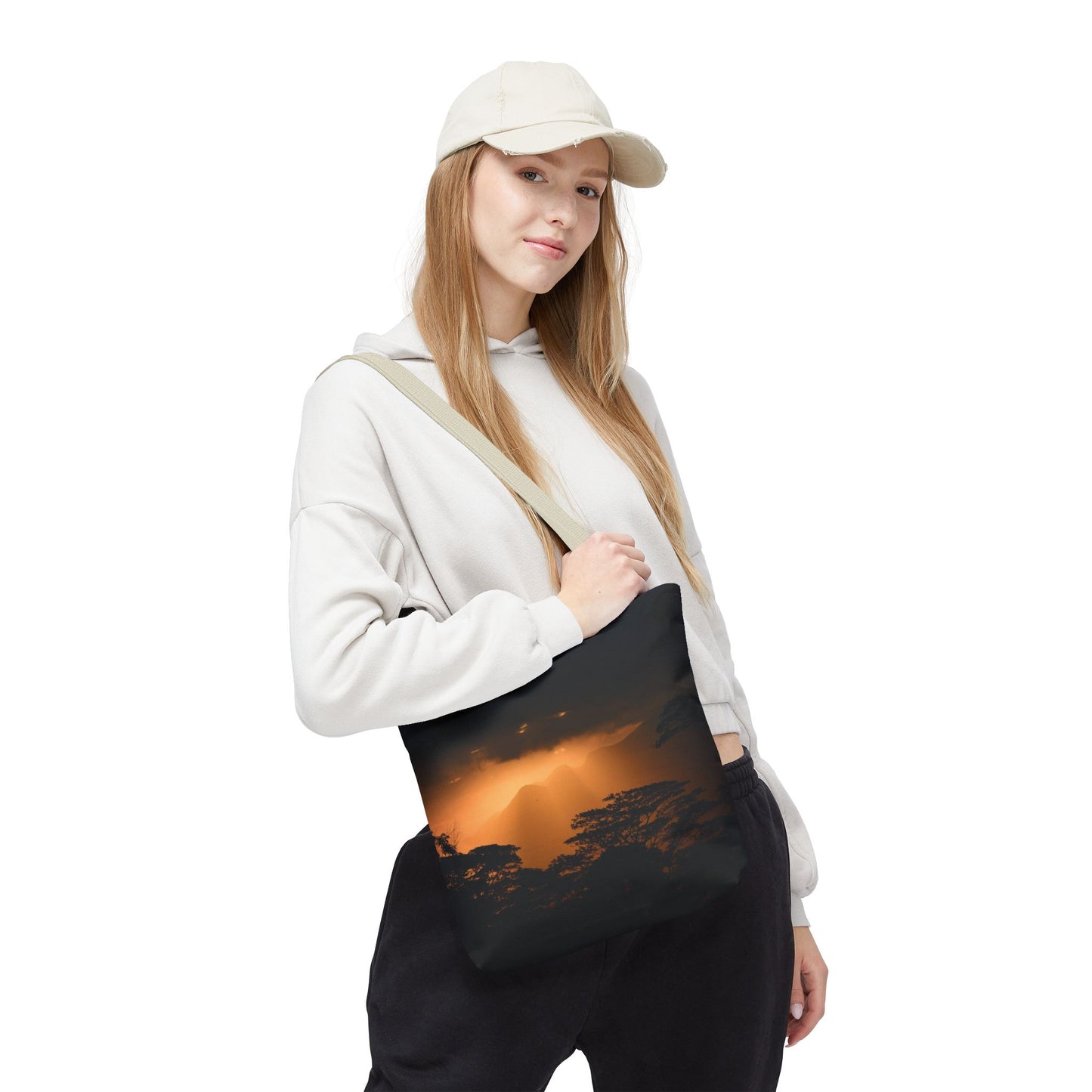 Sunset Serenity Canvas Tote, Eco Friendly Nature Bag for Travel, Beach & Everyday Style