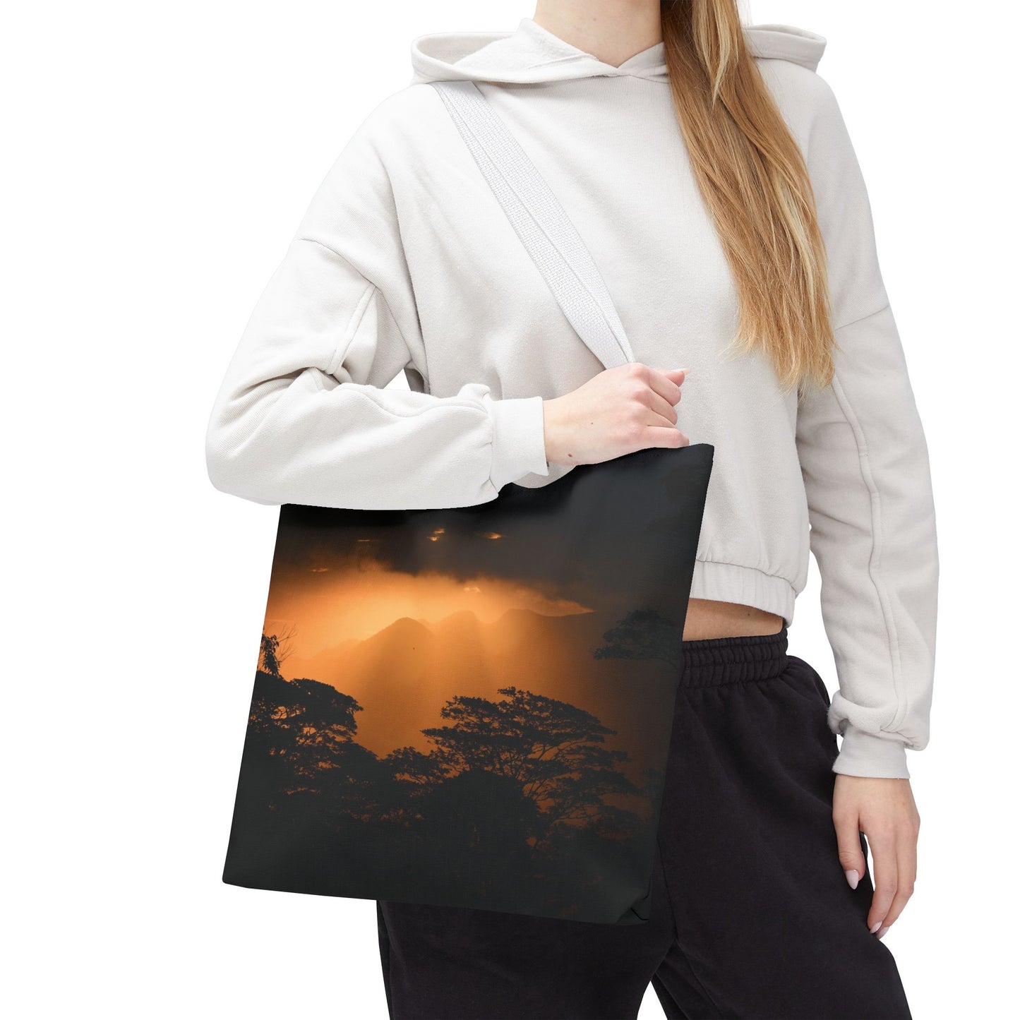 Sunset Serenity Canvas Tote, Eco Friendly Nature Bag for Travel, Beach & Everyday Style