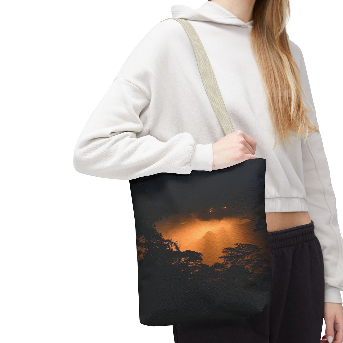 Sunset Serenity Canvas Tote, Eco Friendly Nature Bag for Travel, Beach & Everyday Style