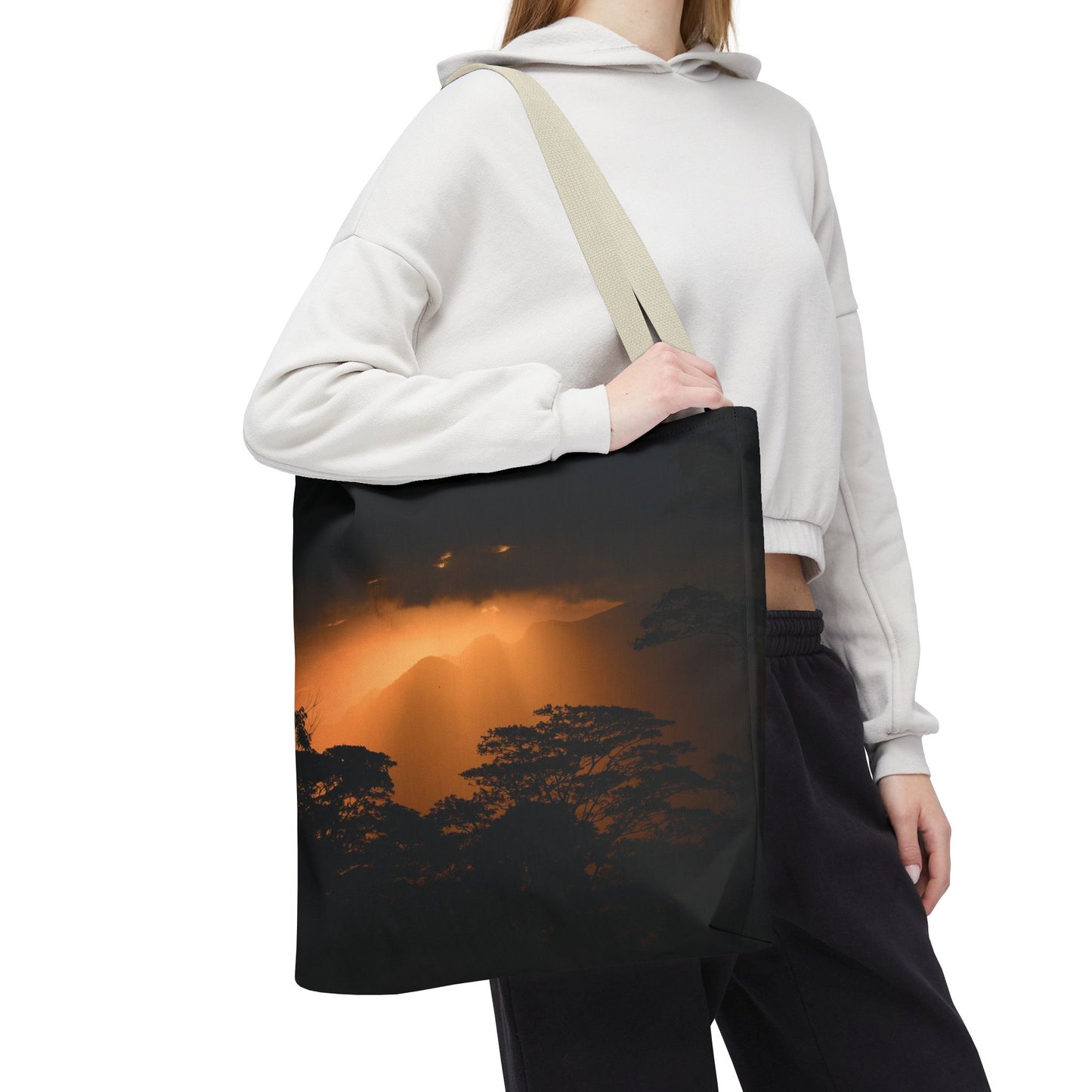 Sunset Serenity Canvas Tote, Eco Friendly Nature Bag for Travel, Beach & Everyday Style