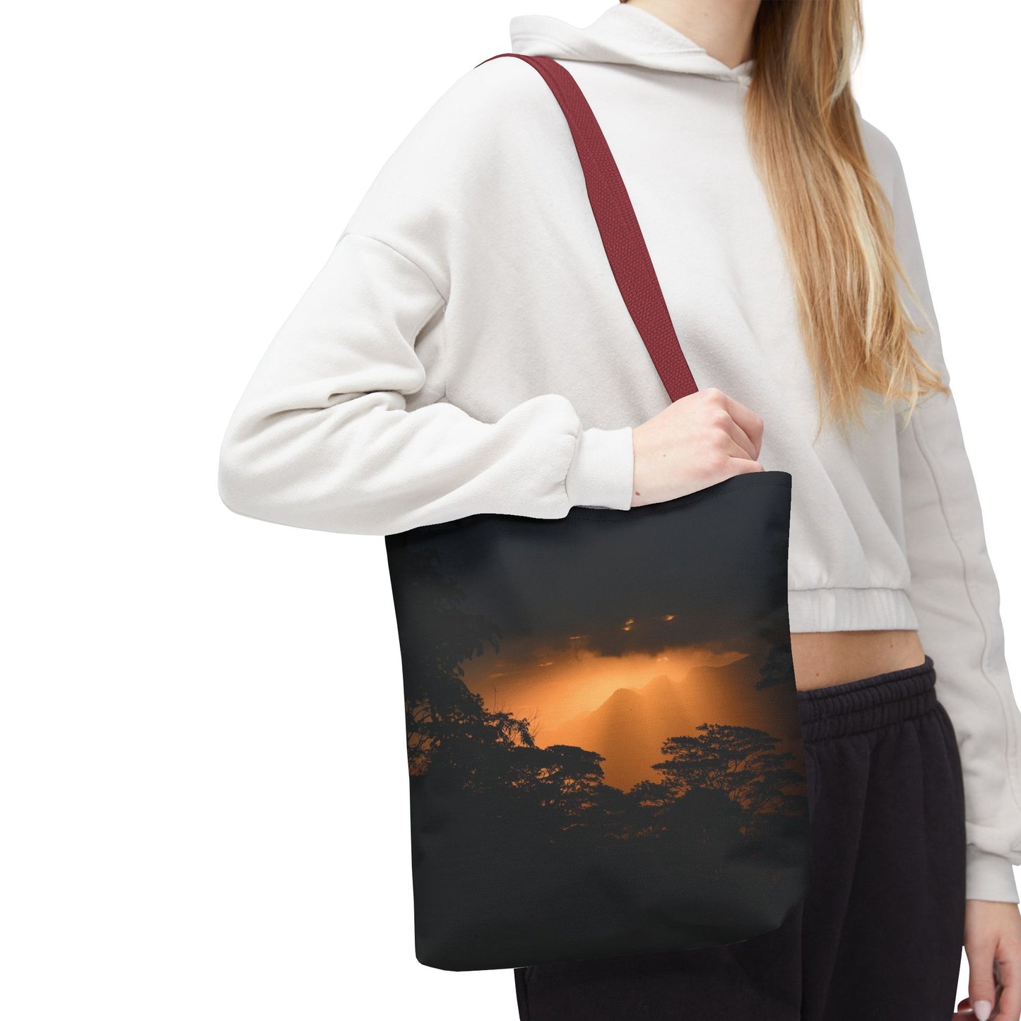 Sunset Serenity Canvas Tote, Eco Friendly Nature Bag for Travel, Beach & Everyday Style