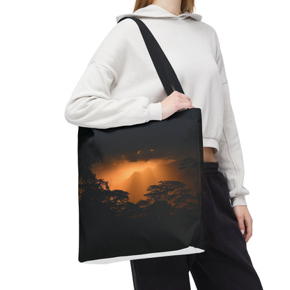 Sunset Serenity Canvas Tote, Eco Friendly Nature Bag for Travel, Beach & Everyday Style
