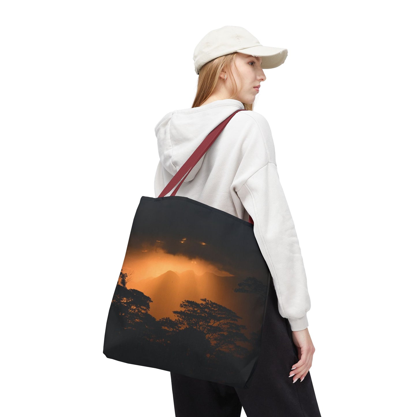 Sunset Serenity Canvas Tote, Eco Friendly Nature Bag for Travel, Beach & Everyday Style