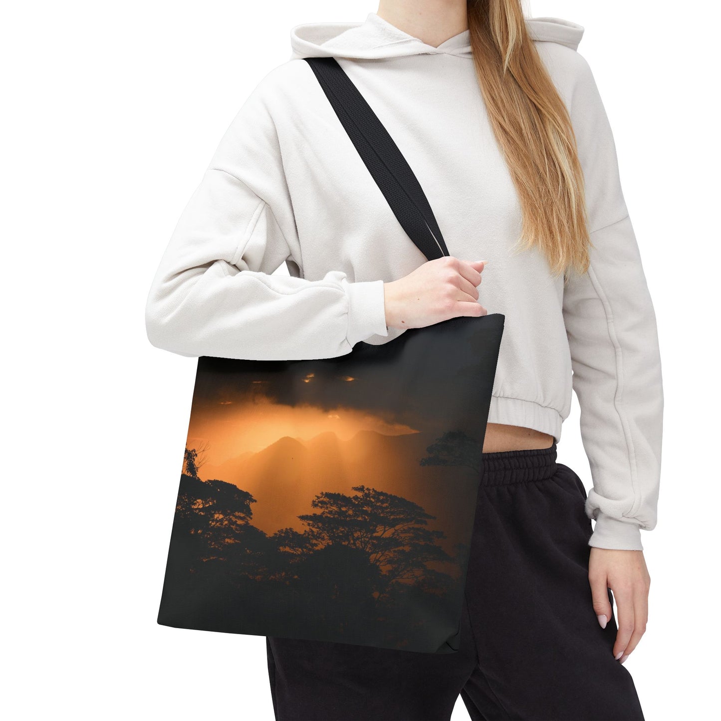 Sunset Serenity Canvas Tote, Eco Friendly Nature Bag for Travel, Beach & Everyday Style