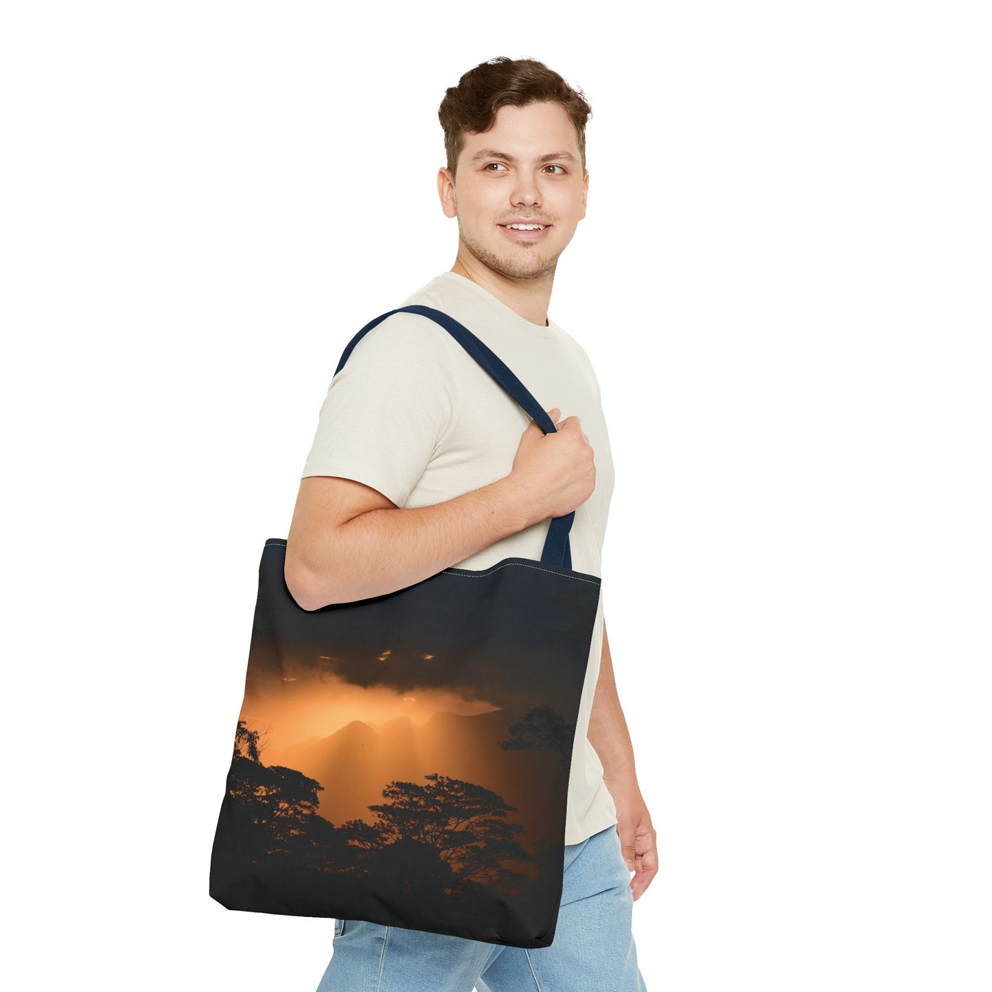Sunset Serenity Canvas Tote, Eco Friendly Nature Bag for Travel, Beach & Everyday Style