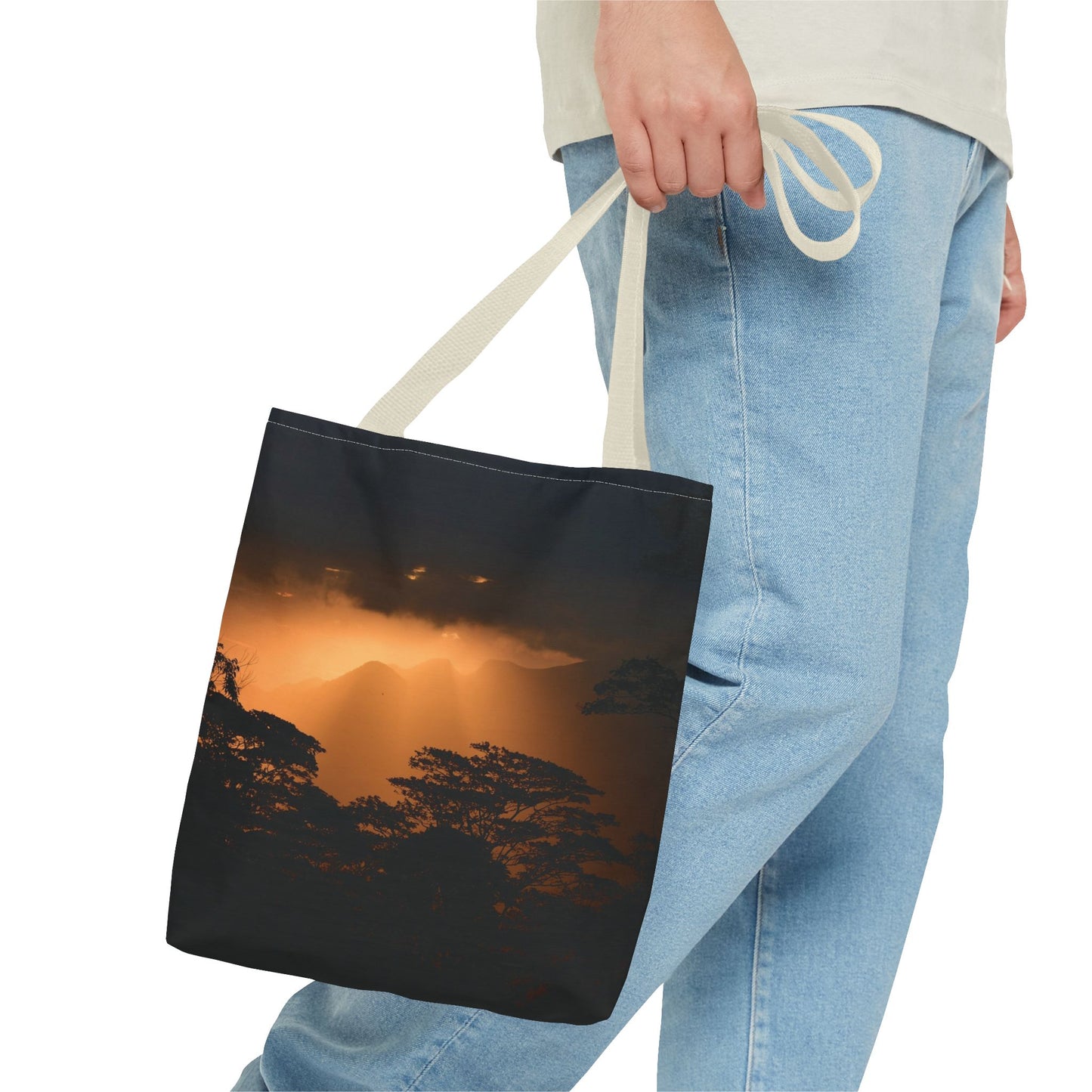 Sunset Serenity Canvas Tote, Eco Friendly Nature Bag for Travel, Beach & Everyday Style