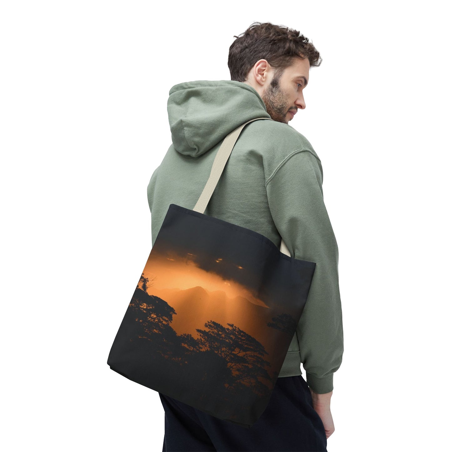 Sunset Serenity Canvas Tote, Eco Friendly Nature Bag for Travel, Beach & Everyday Style