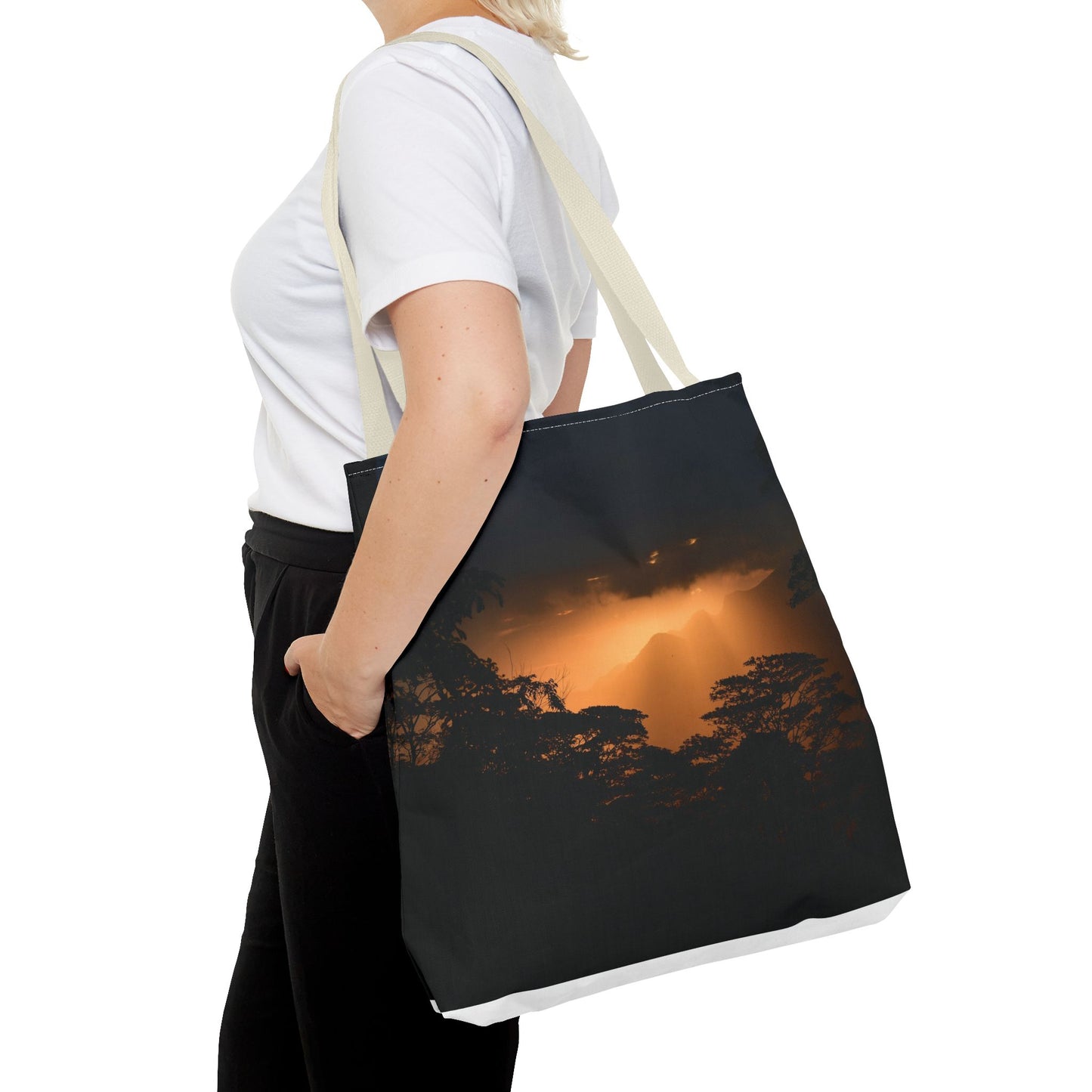 Sunset Serenity Canvas Tote, Eco Friendly Nature Bag for Travel, Beach & Everyday Style