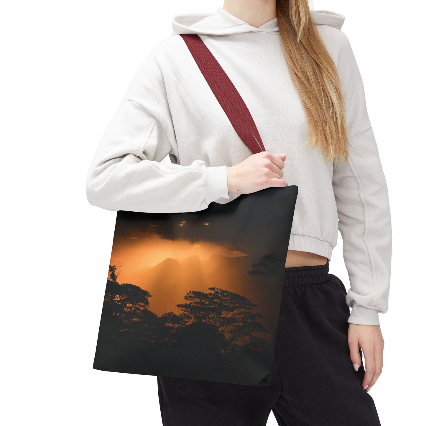 Sunset Serenity Canvas Tote, Eco Friendly Nature Bag for Travel, Beach & Everyday Style