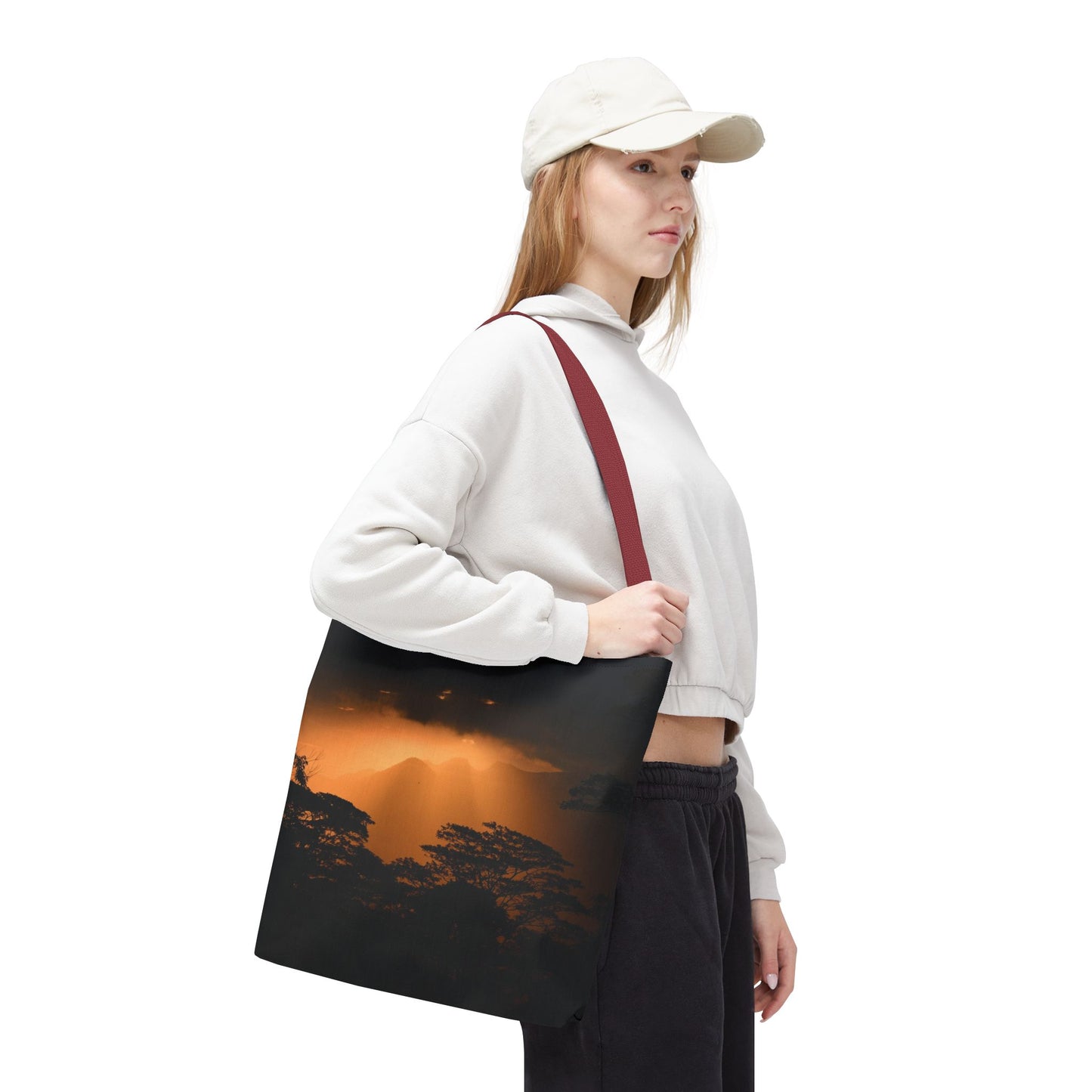 Sunset Serenity Canvas Tote, Eco Friendly Nature Bag for Travel, Beach & Everyday Style