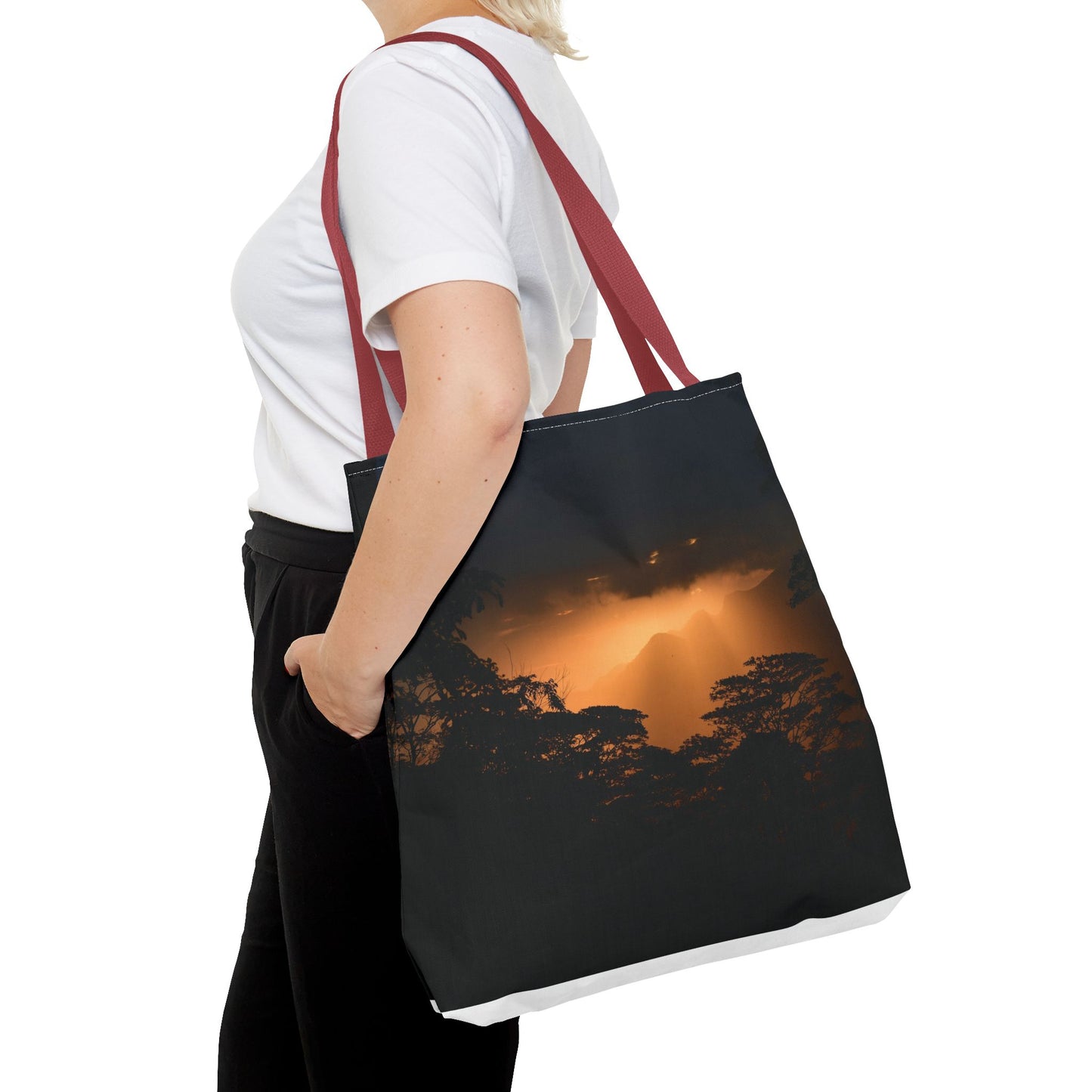 Sunset Serenity Canvas Tote, Eco Friendly Nature Bag for Travel, Beach & Everyday Style