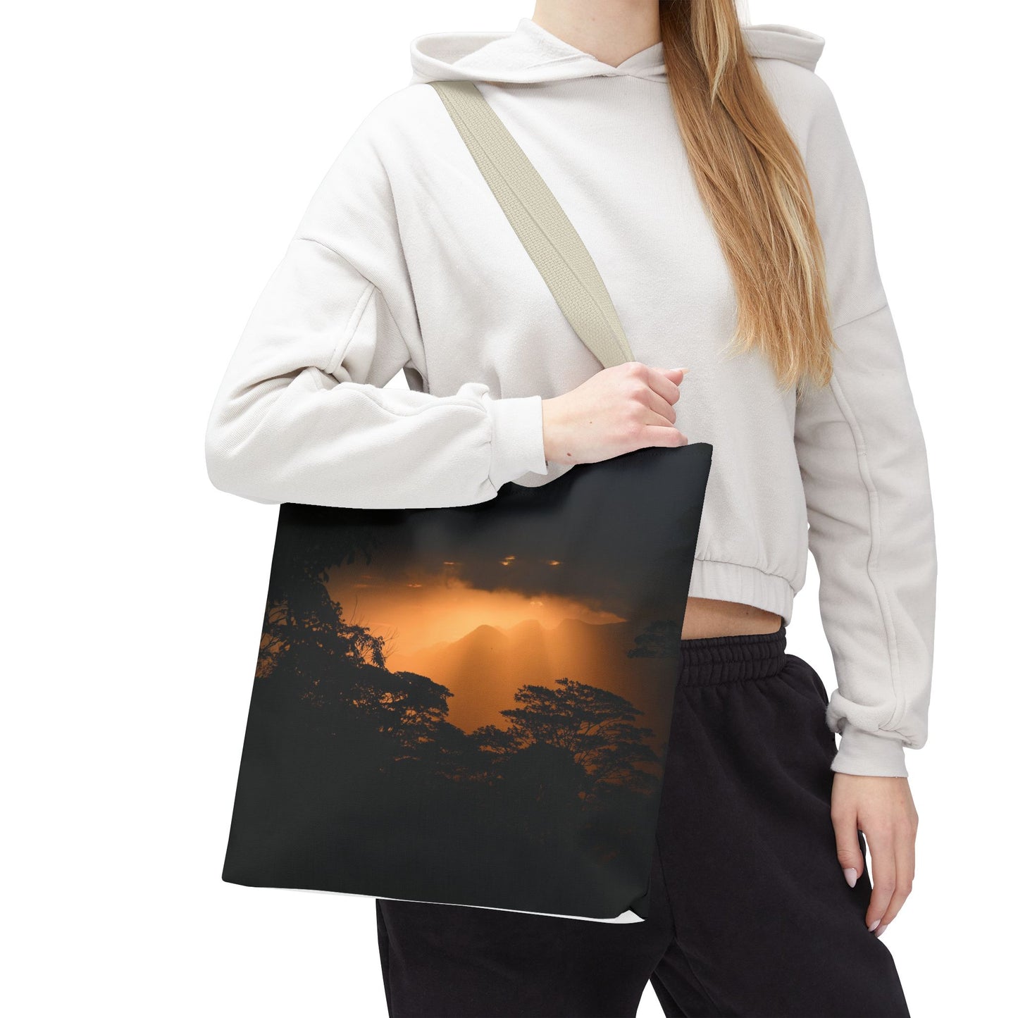 Sunset Serenity Canvas Tote, Eco Friendly Nature Bag for Travel, Beach & Everyday Style