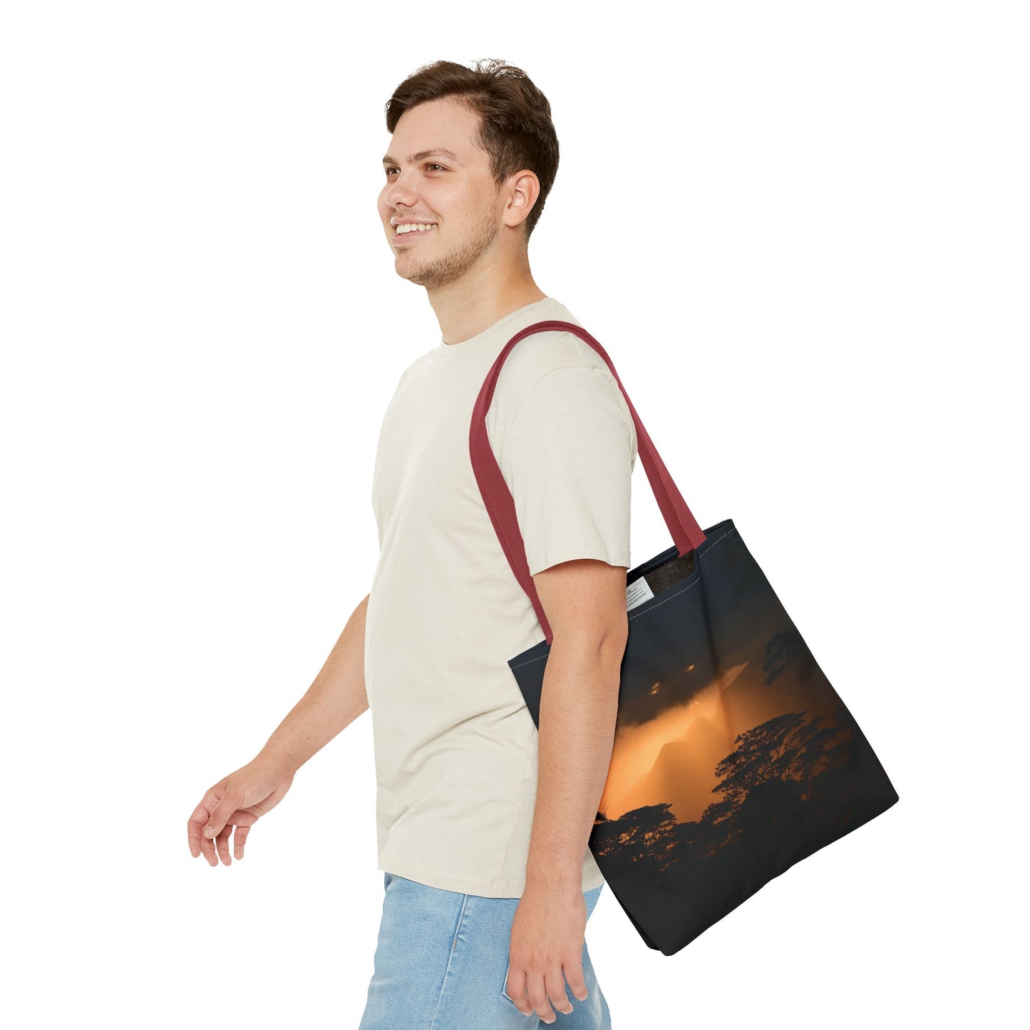 Sunset Serenity Canvas Tote, Eco Friendly Nature Bag for Travel, Beach & Everyday Style