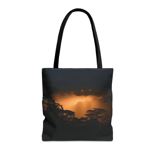 Sunset Serenity Canvas Tote, Eco Friendly Nature Bag for Travel, Beach & Everyday Style