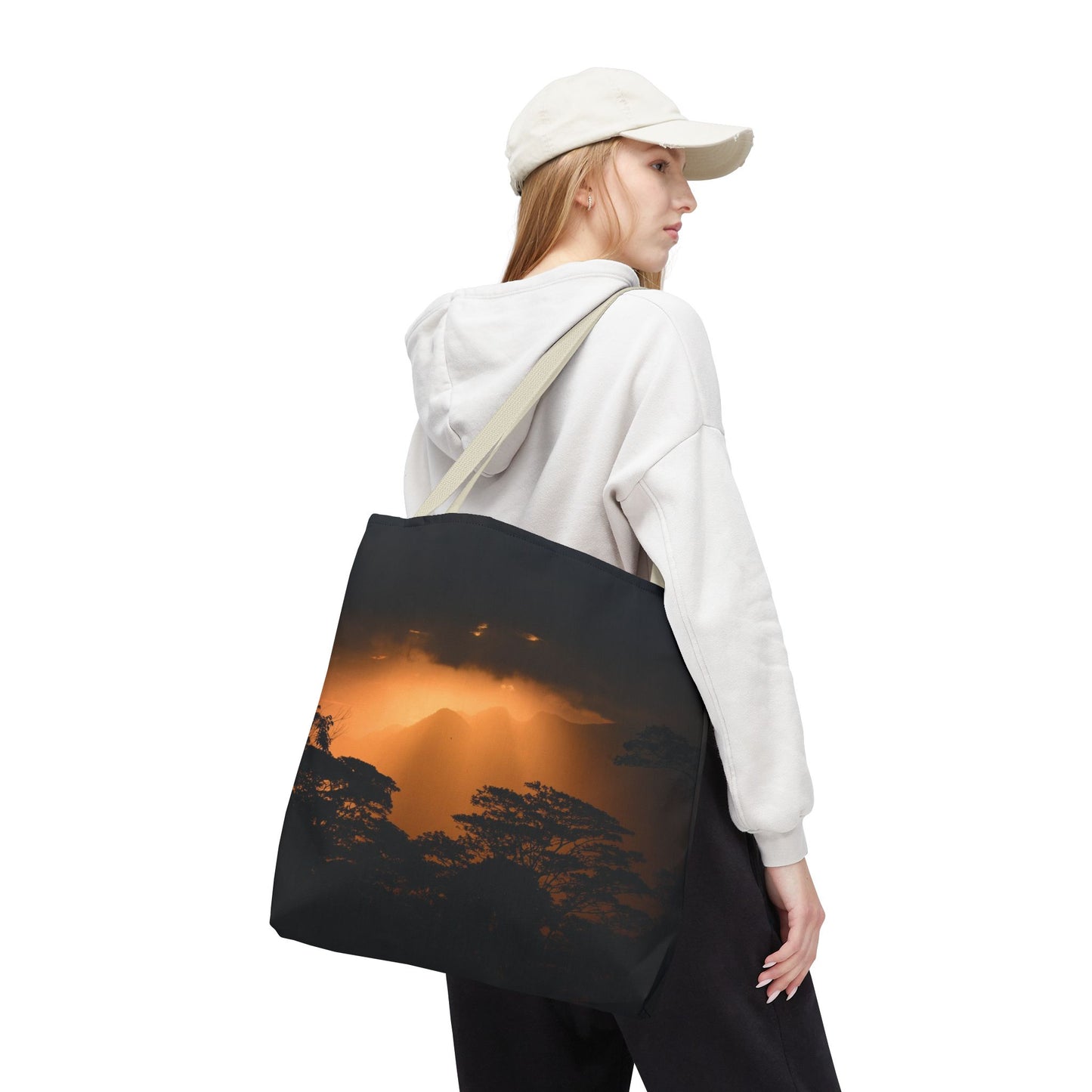 Sunset Serenity Canvas Tote, Eco Friendly Nature Bag for Travel, Beach & Everyday Style
