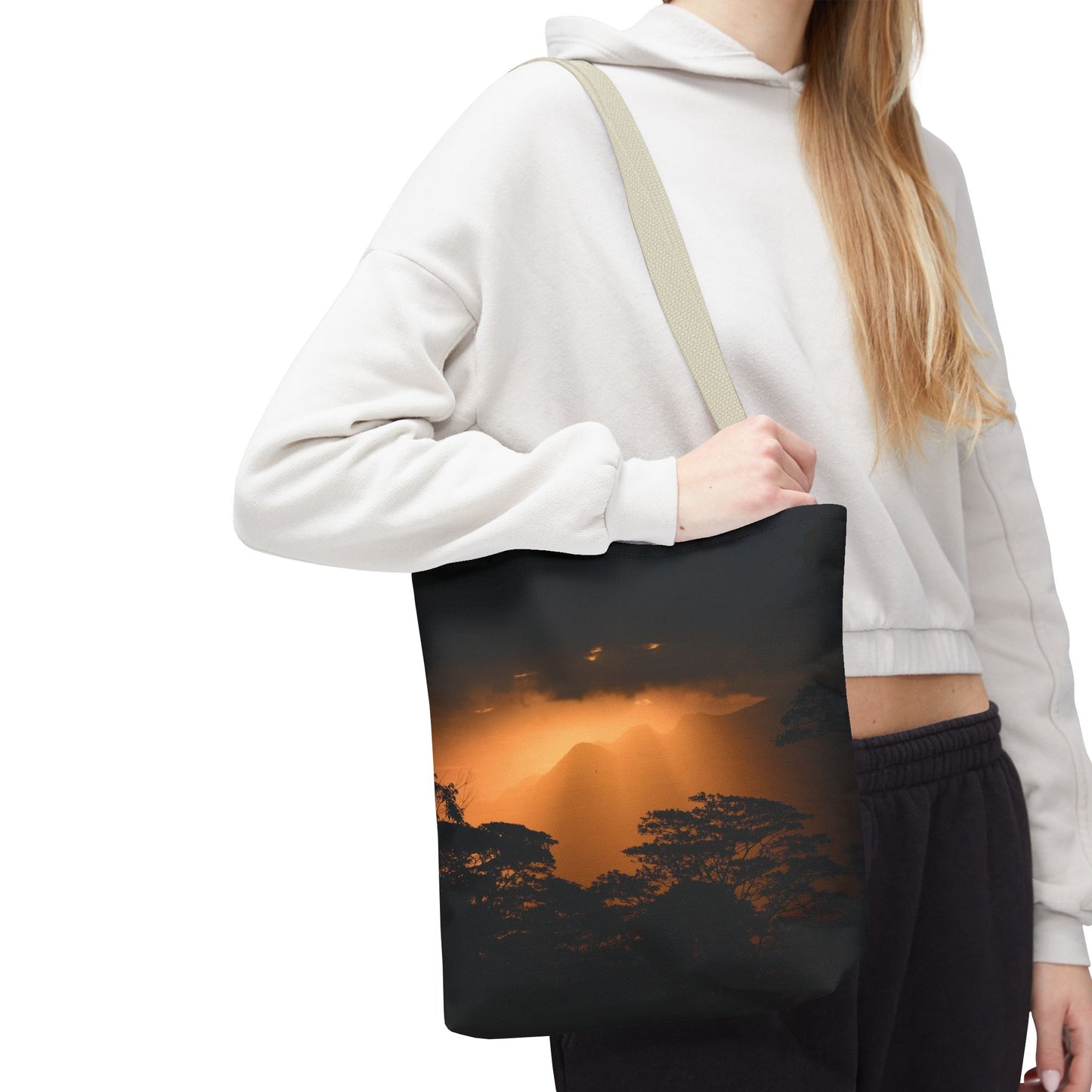 Sunset Serenity Canvas Tote, Eco Friendly Nature Bag for Travel, Beach & Everyday Style