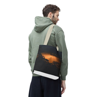 Sunset Serenity Canvas Tote, Eco Friendly Nature Bag for Travel, Beach & Everyday Style