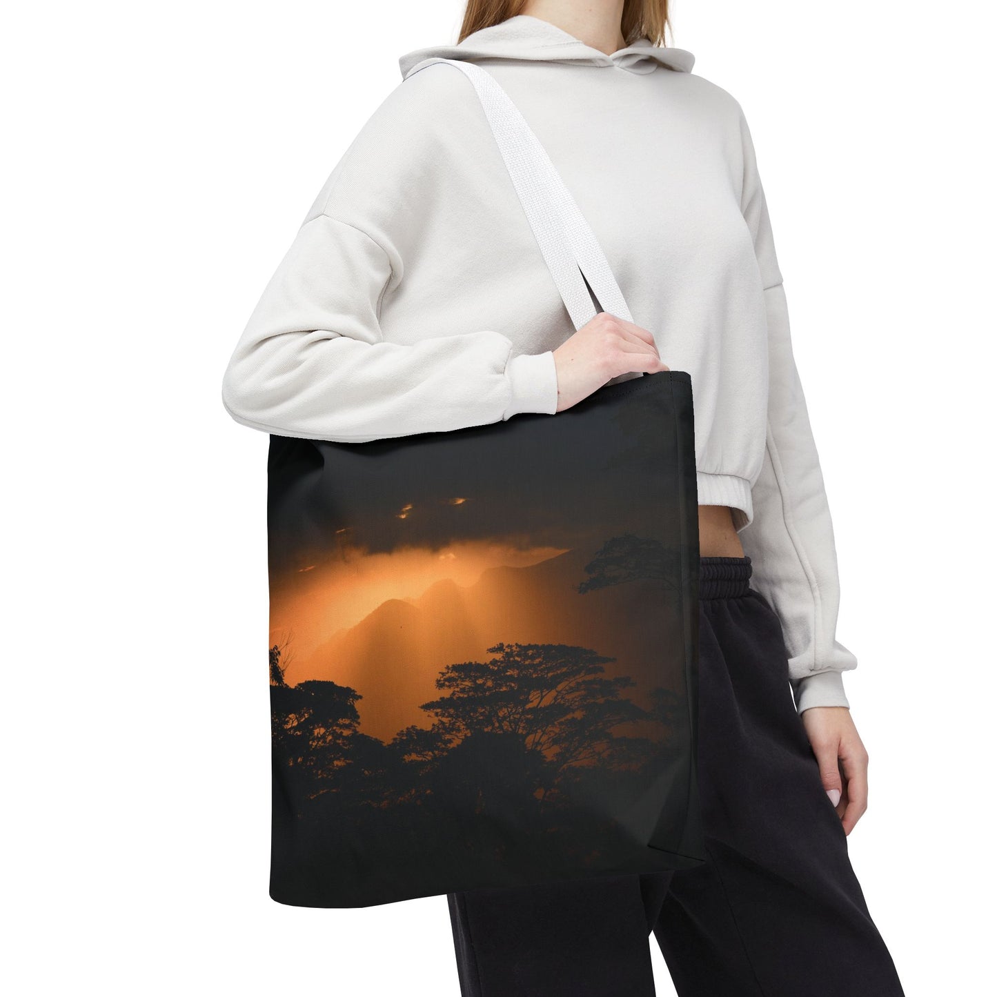 Sunset Serenity Canvas Tote, Eco Friendly Nature Bag for Travel, Beach & Everyday Style