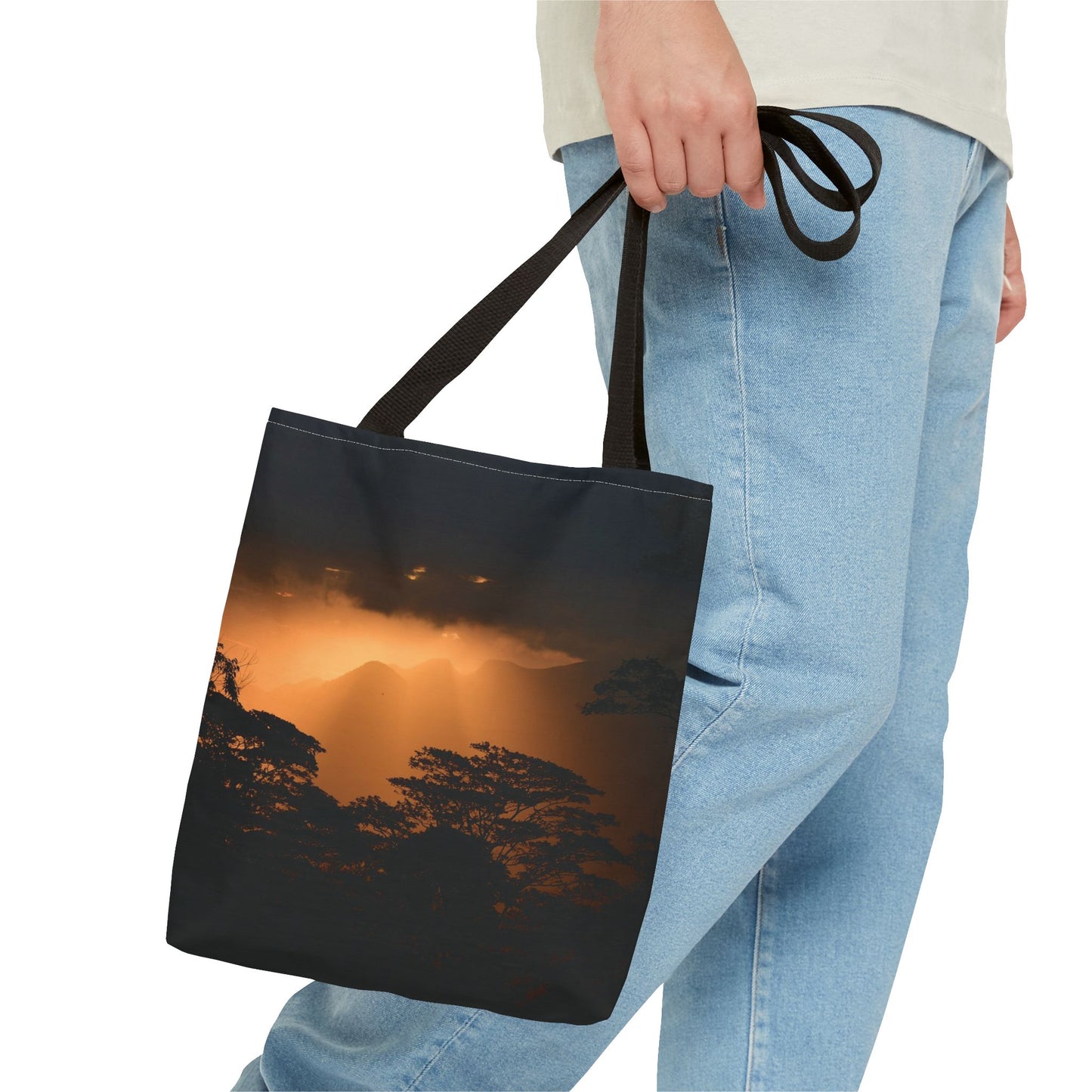Sunset Serenity Canvas Tote, Eco Friendly Nature Bag for Travel, Beach & Everyday Style